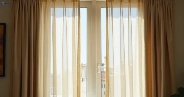 Dull dusty drapes in pyrmont-nsw before professional cleaning